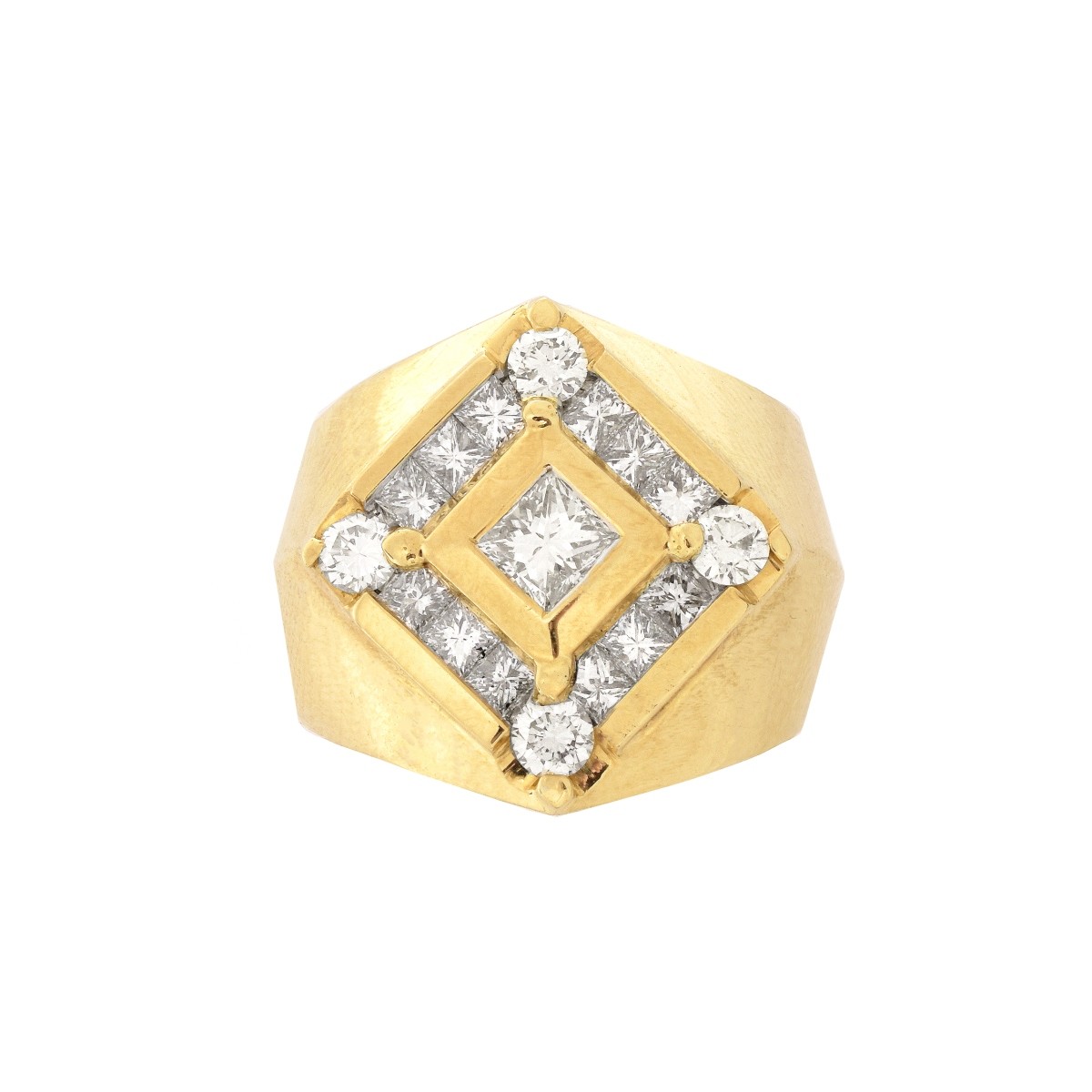 Man's Diamond and 14K Ring