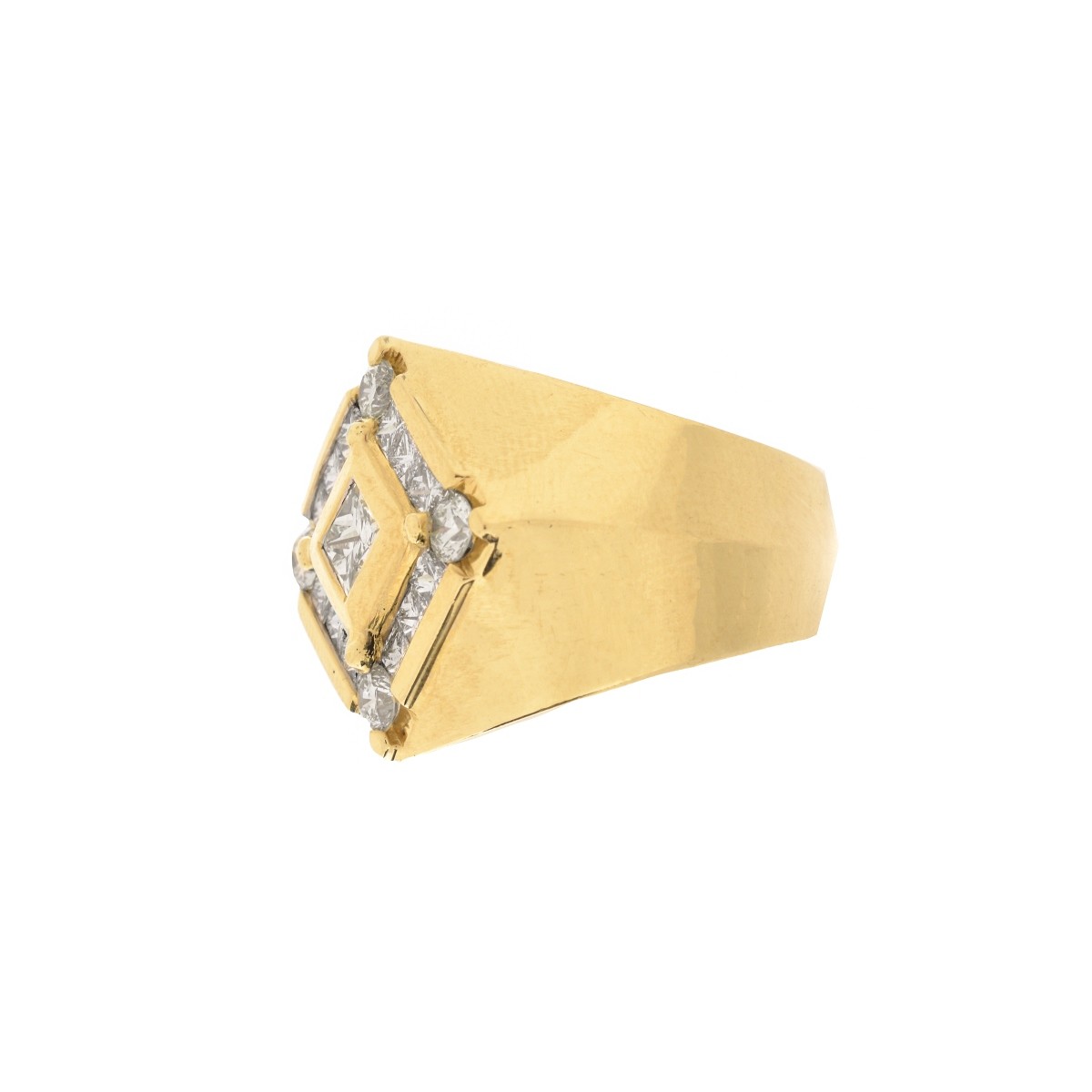 Man's Diamond and 14K Ring