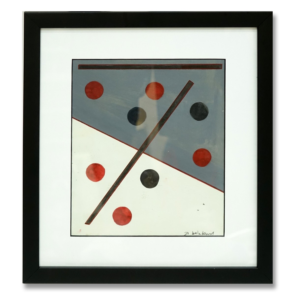 Attrib. Jo Delahaut (1911-1992) Abstract Gouache