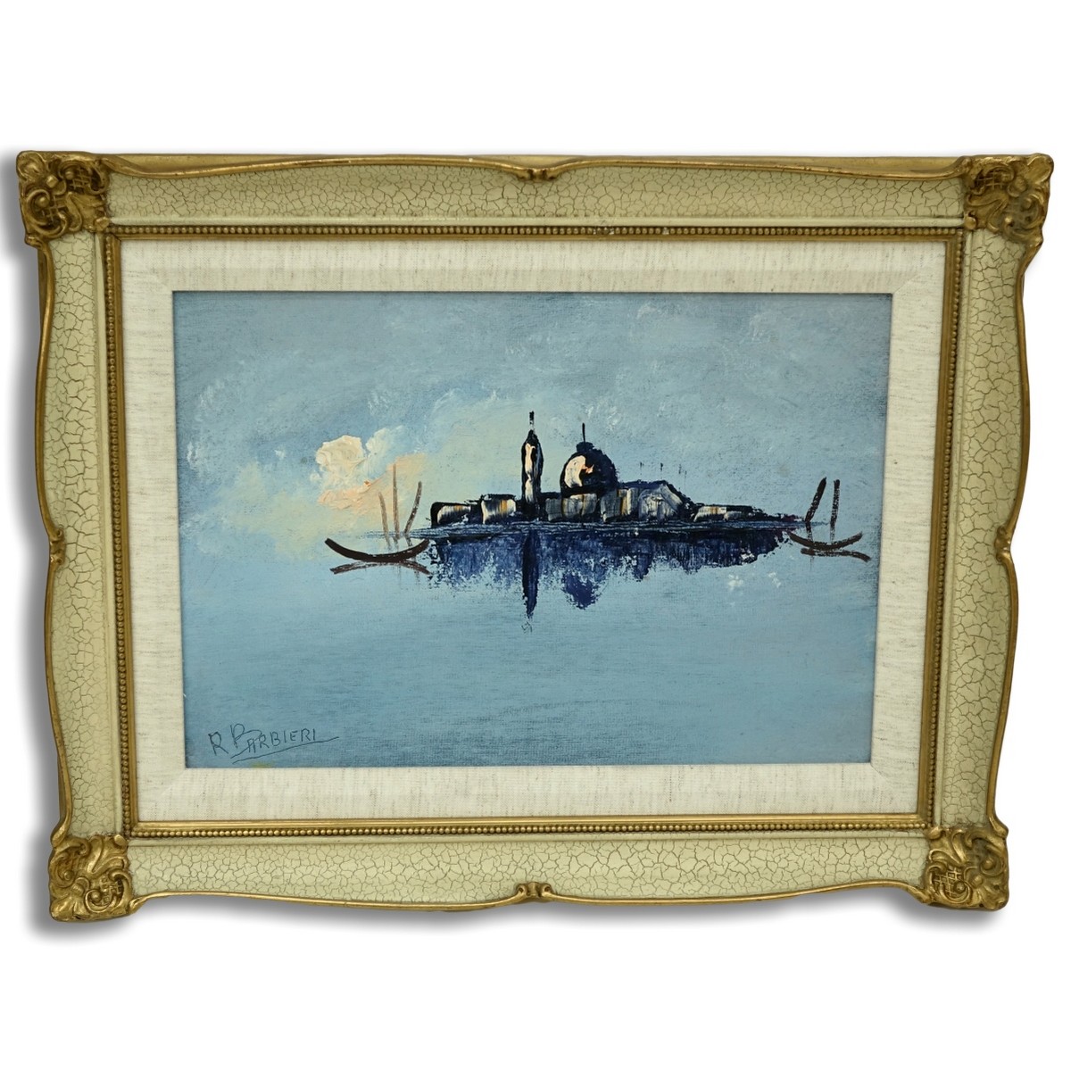 Olio Romano Barbieri Venice Oil on Board