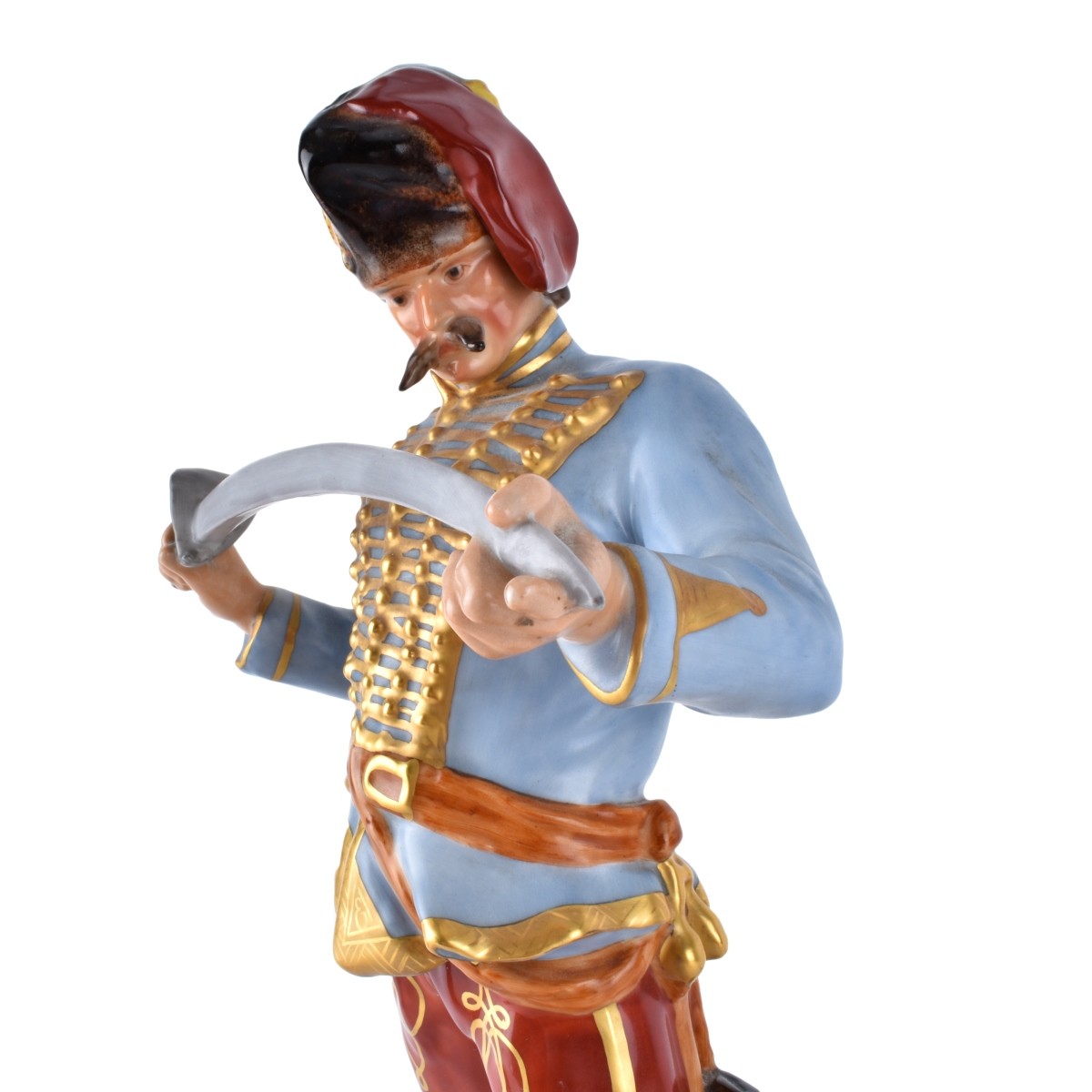 1880 Herend Hudik Hussar Porcelain Figurine