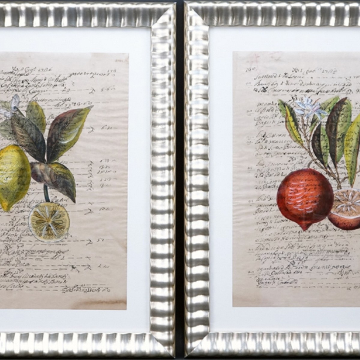2 19th Century Ink and Watercolors on paper