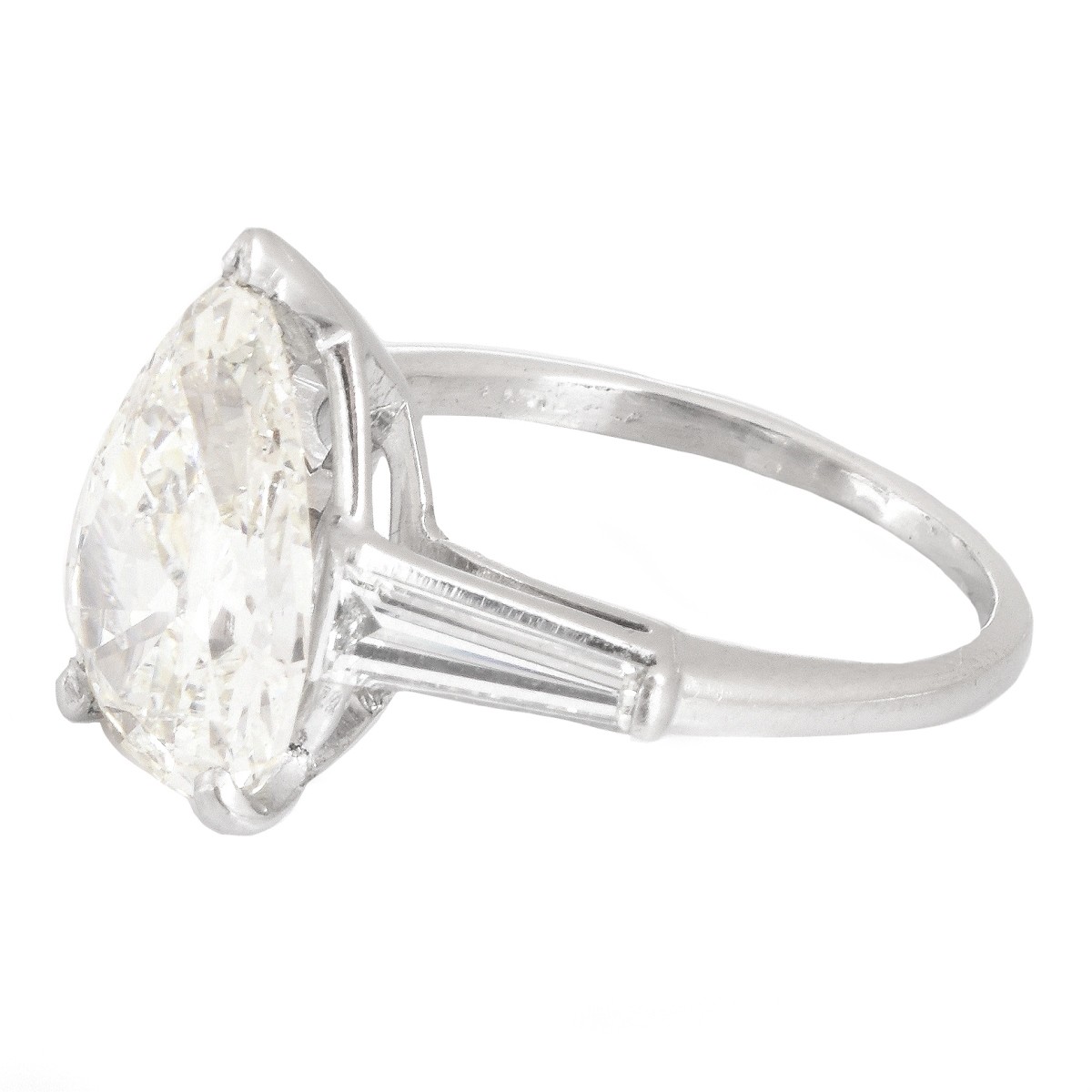 EGL 3.47ct Diamond and Platinum Ring