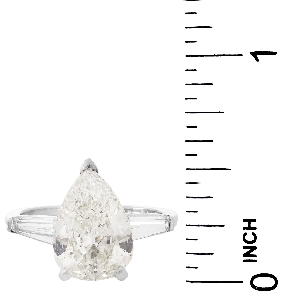 EGL 3.47ct Diamond and Platinum Ring