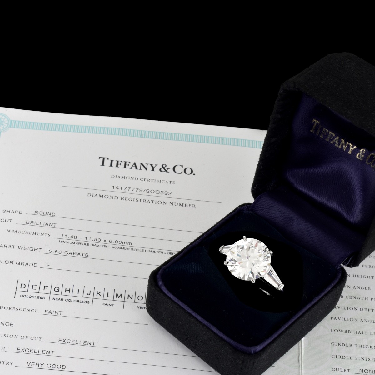 Tiffany & Co 5.50ct Diamond Ring