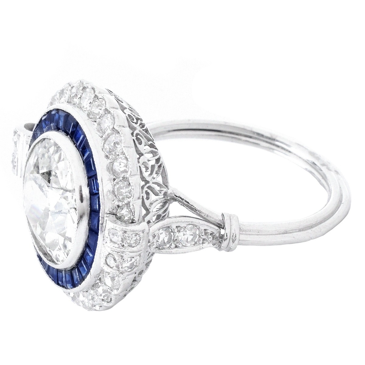 5.0ct TW Diamond and Platinum Ring