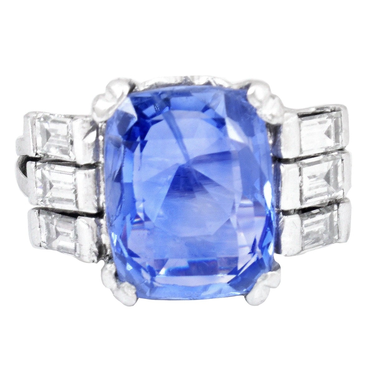 Vintage 8.17 Carat Ceylon Sapphire Ring