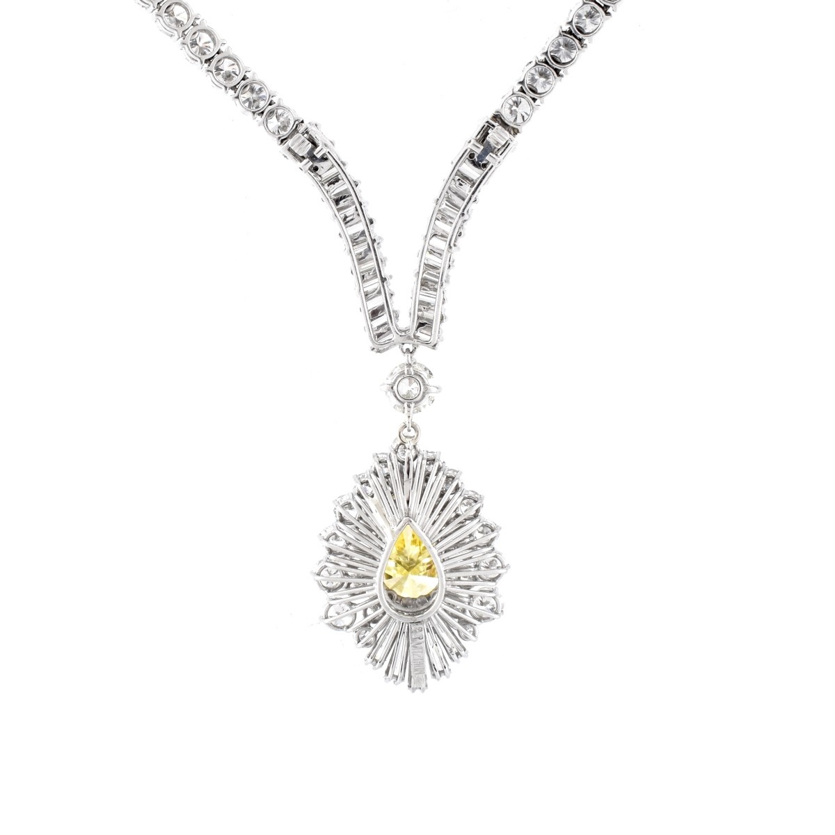 GIA 25.72 Carat TW Diamond and Platinum Necklace