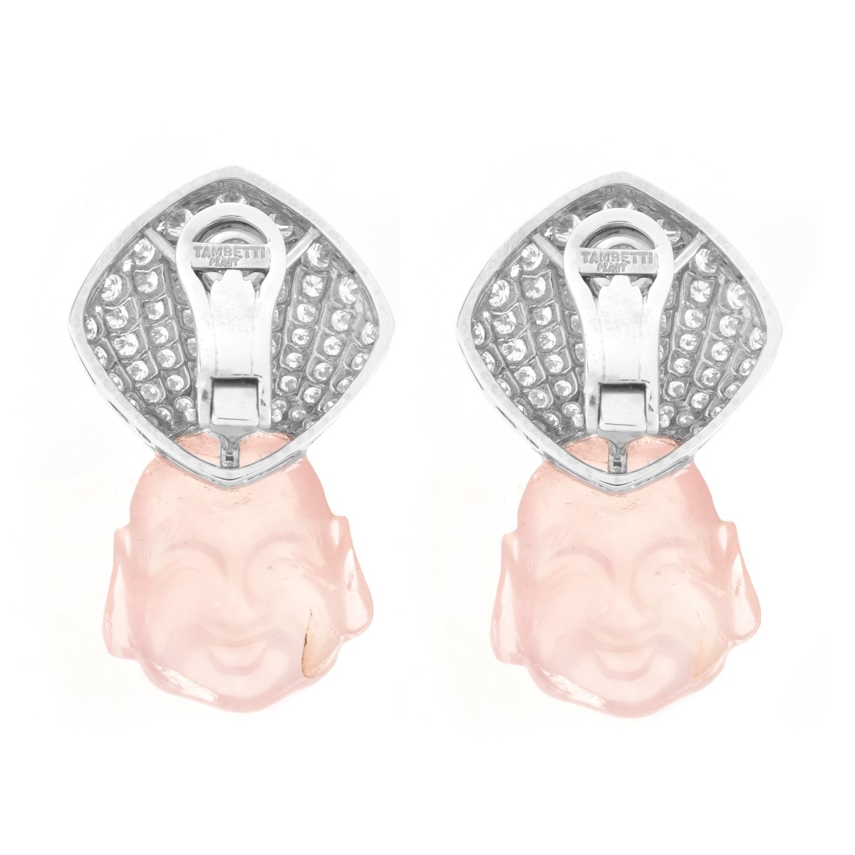 Tambetti Diamond and Platinum Ear Clips