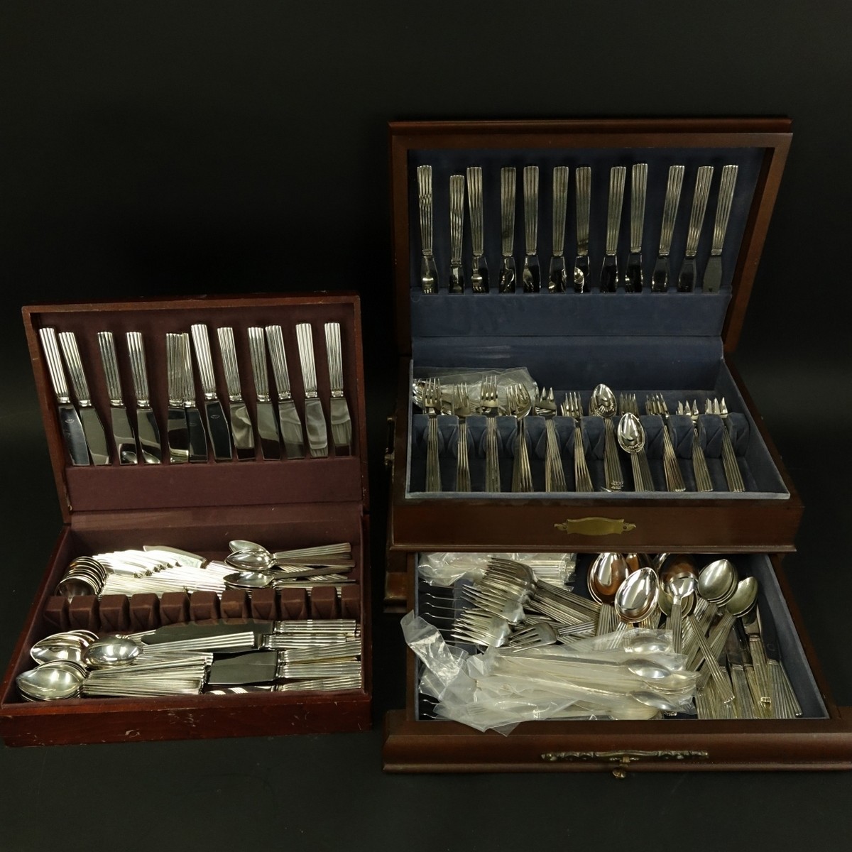 288 Pc Georg Jensen Bernadotte Sterling Flatware