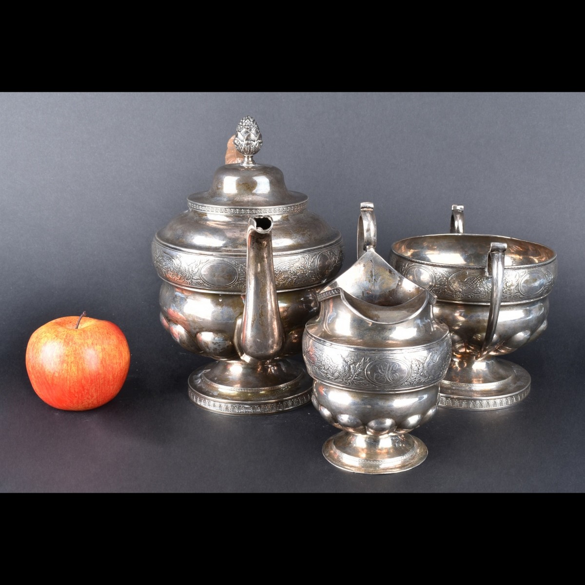 19C Chaudron Rasch Silver Tea Set