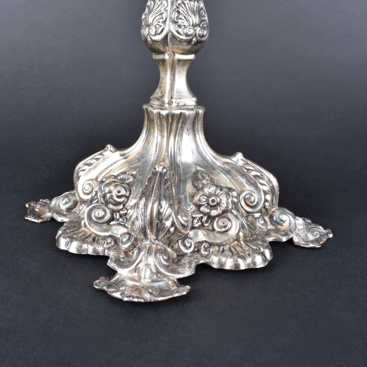 Ornate Sterling Silver Candlesticks