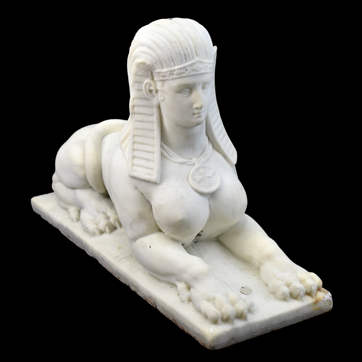 Marble Reclining Female Sphinx