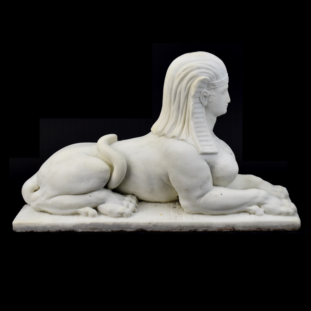Marble Reclining Female Sphinx