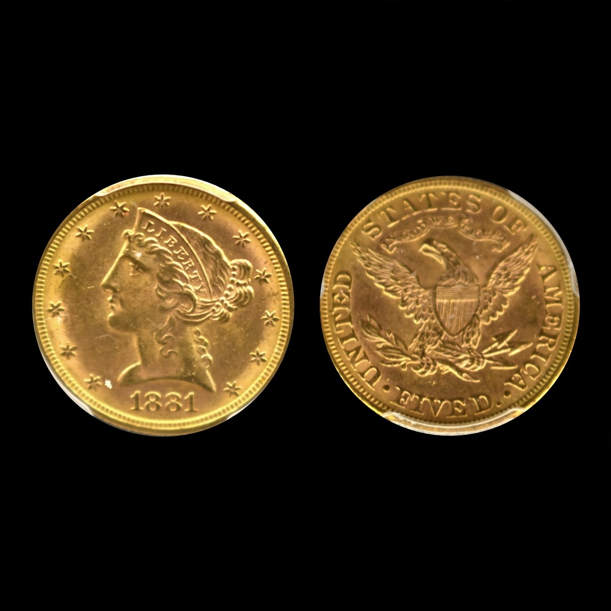 1881 Liberty Head 5 Dollar