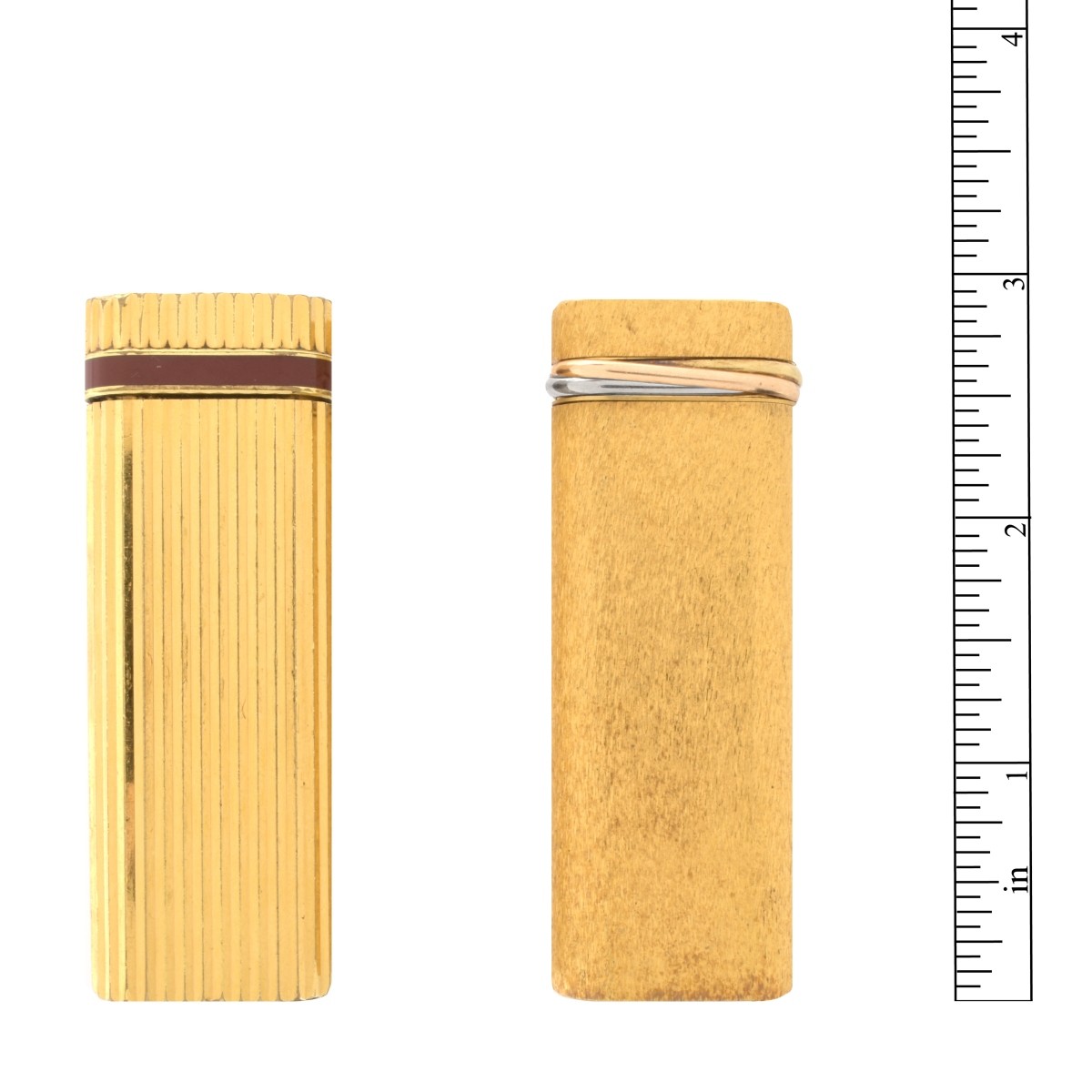 Two Vintage Cartier Gold Lighters