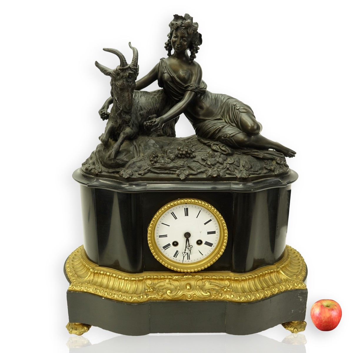 19C French Bronze Mantle Clock