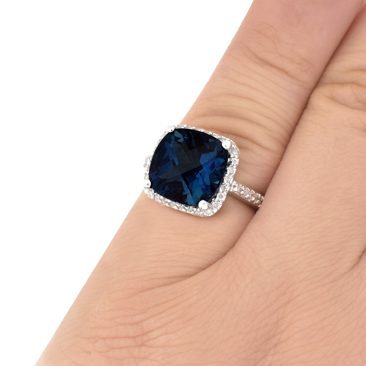 Topaz, Diamond and 14K Ring