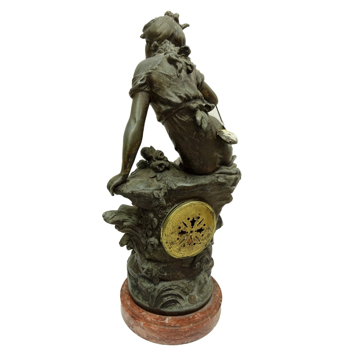 After Moreau Spelter Clock