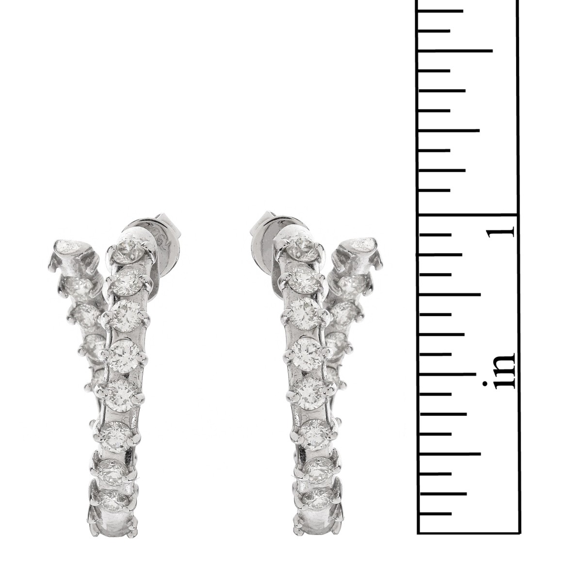 Diamond and 18K Earrings