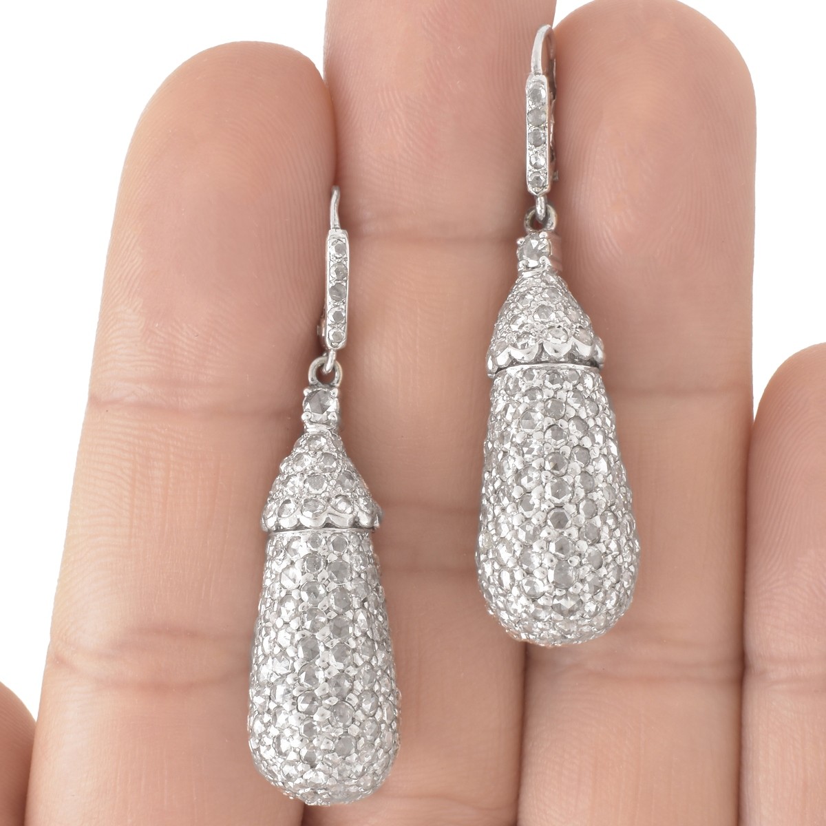 Diamond and 18K Earrings