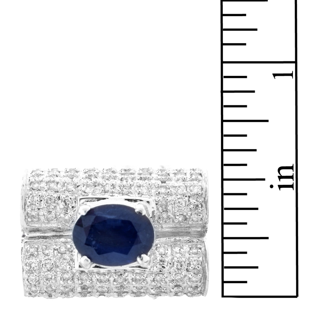 Sapphire, Diamond and 14K Ring