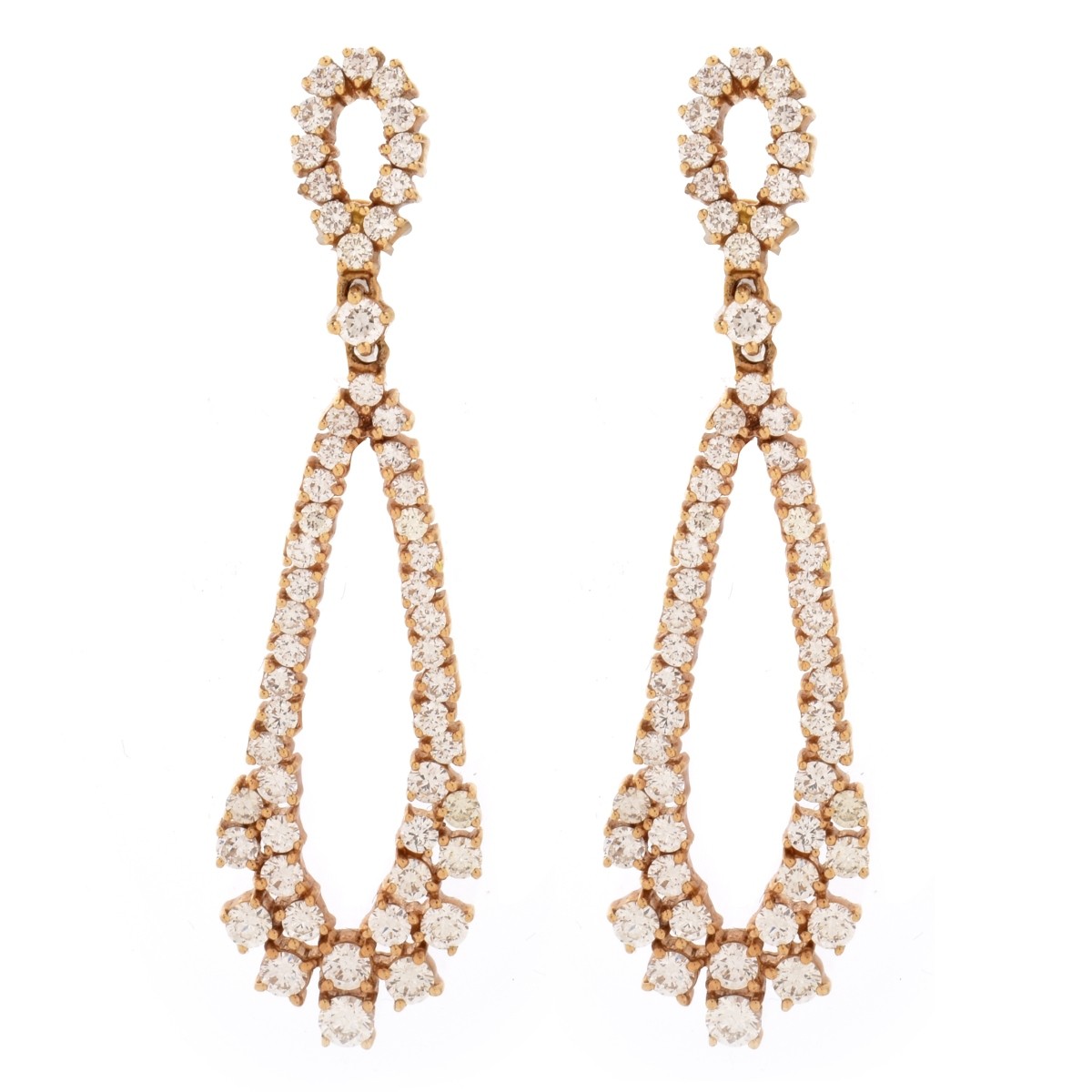 Diamond and 18K Earrings