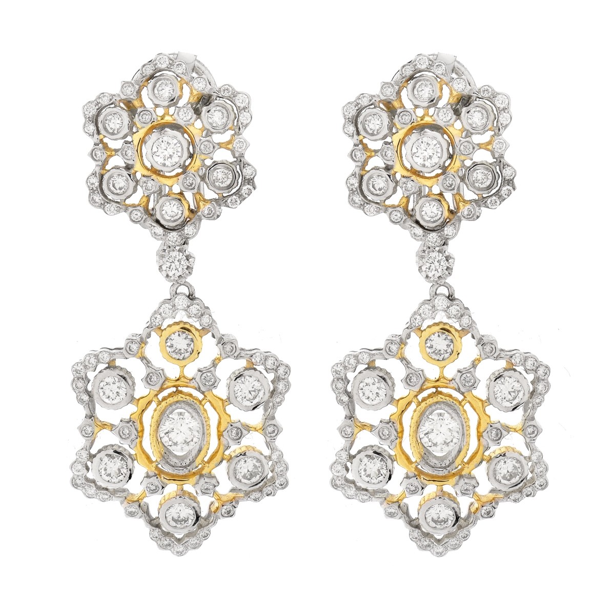 Diamond and 18K Earrings