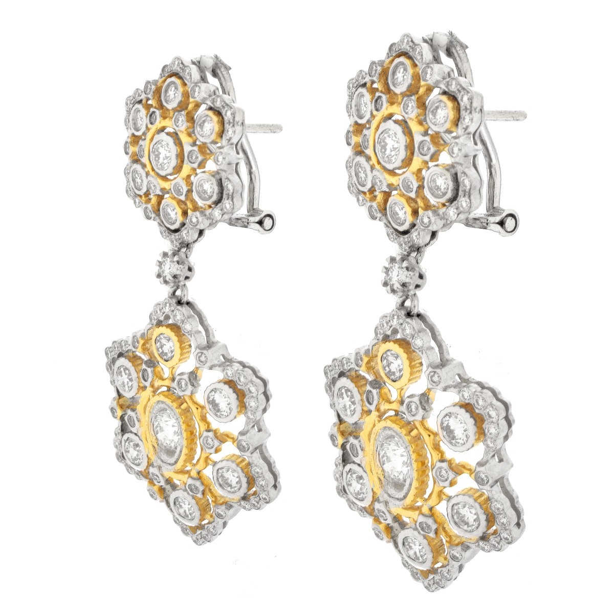 Diamond and 18K Earrings