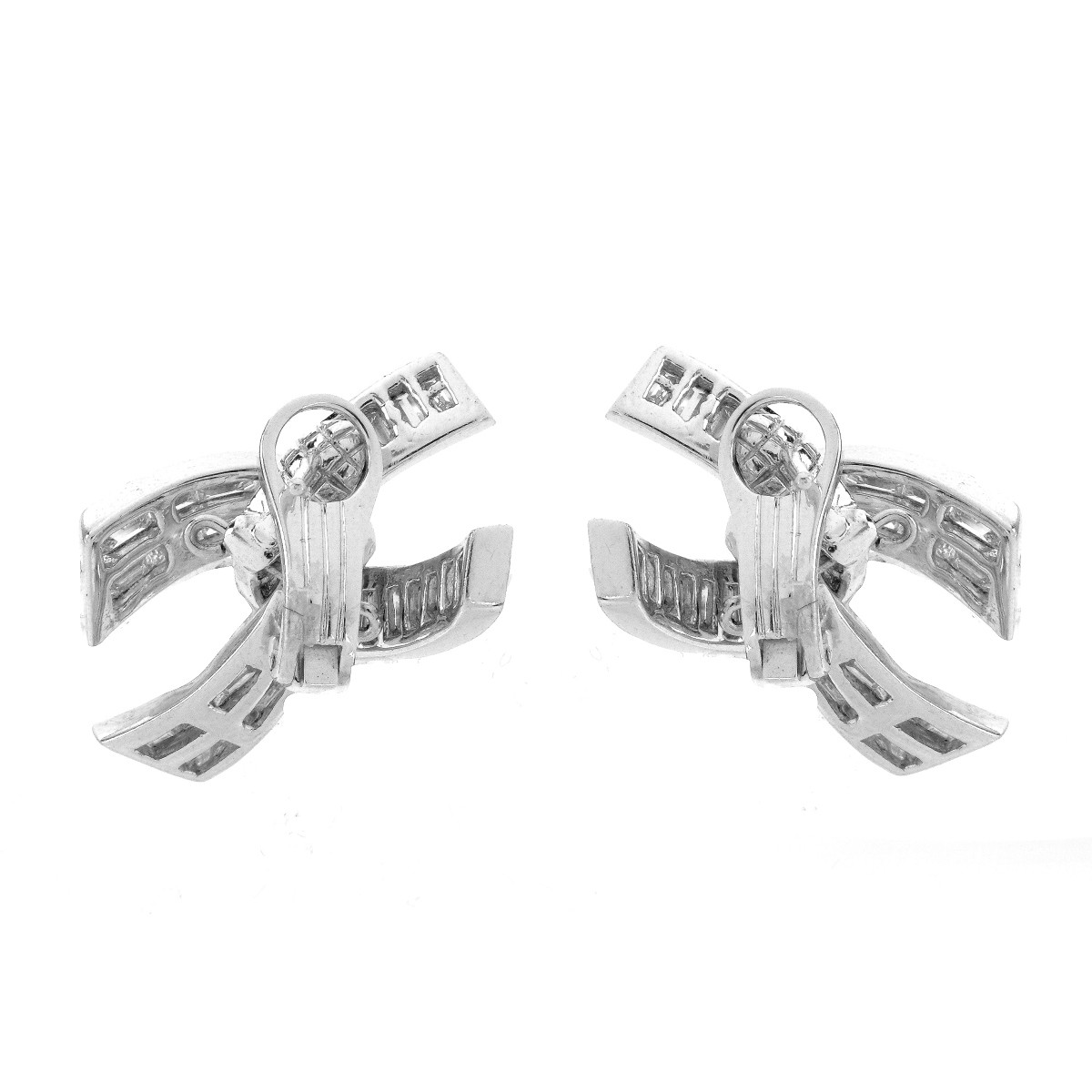 Diamond and Platinum Earrings