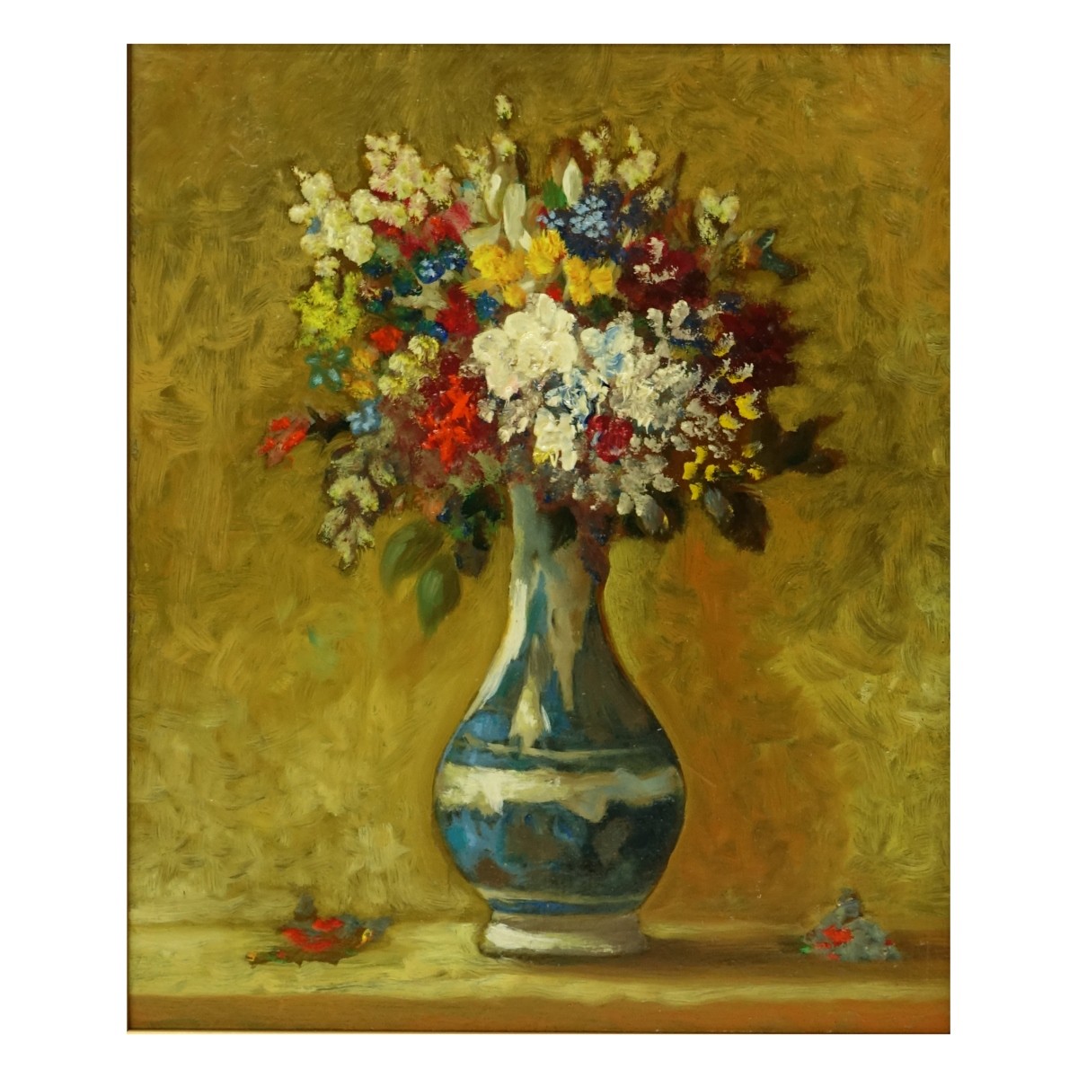 Still Life Summer Flowers Oil on Board