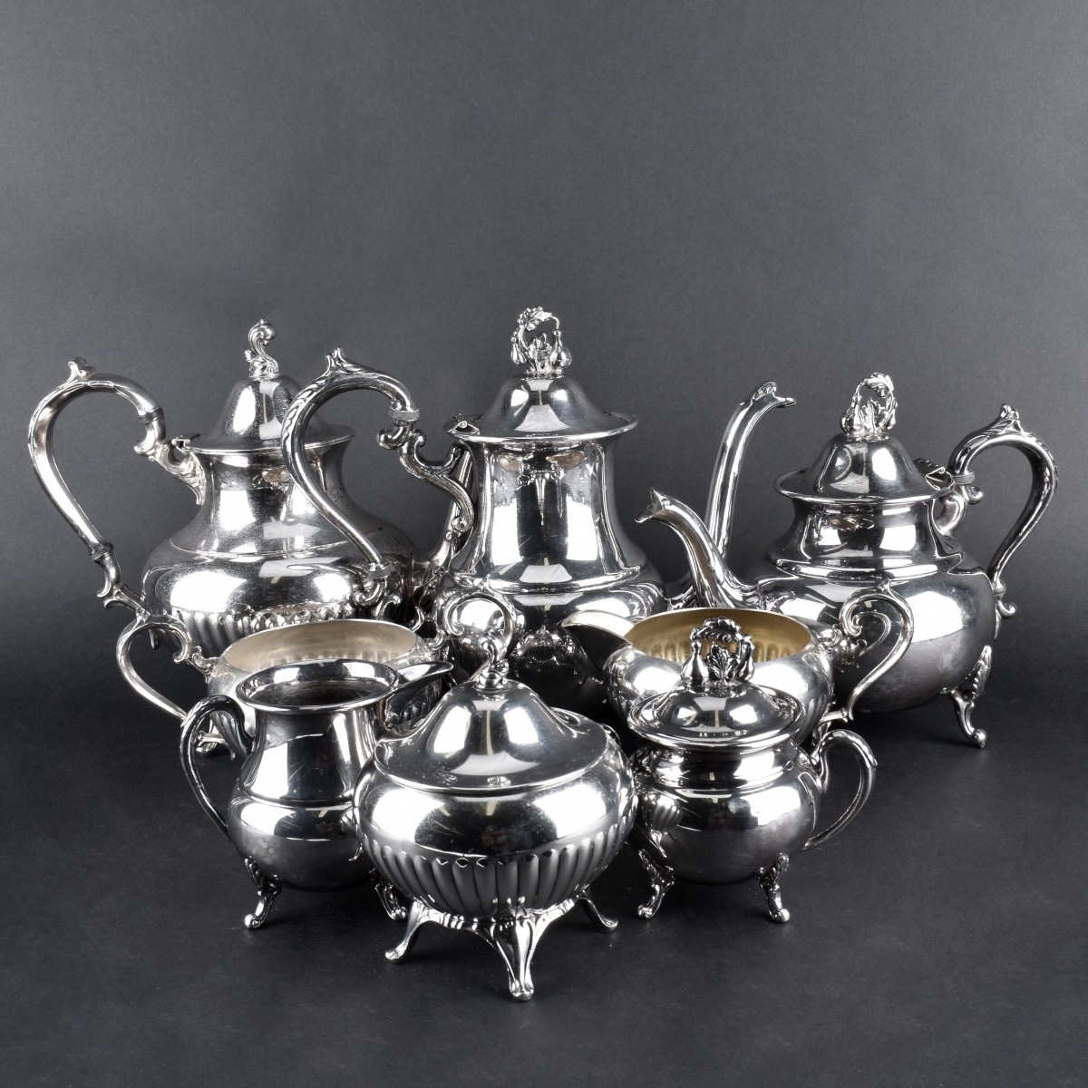 Two Silverplate Coffee Tea Sets