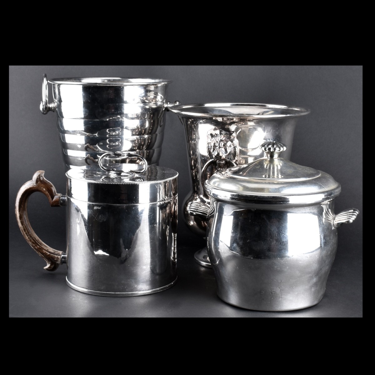 Four Silverplate Barware Items