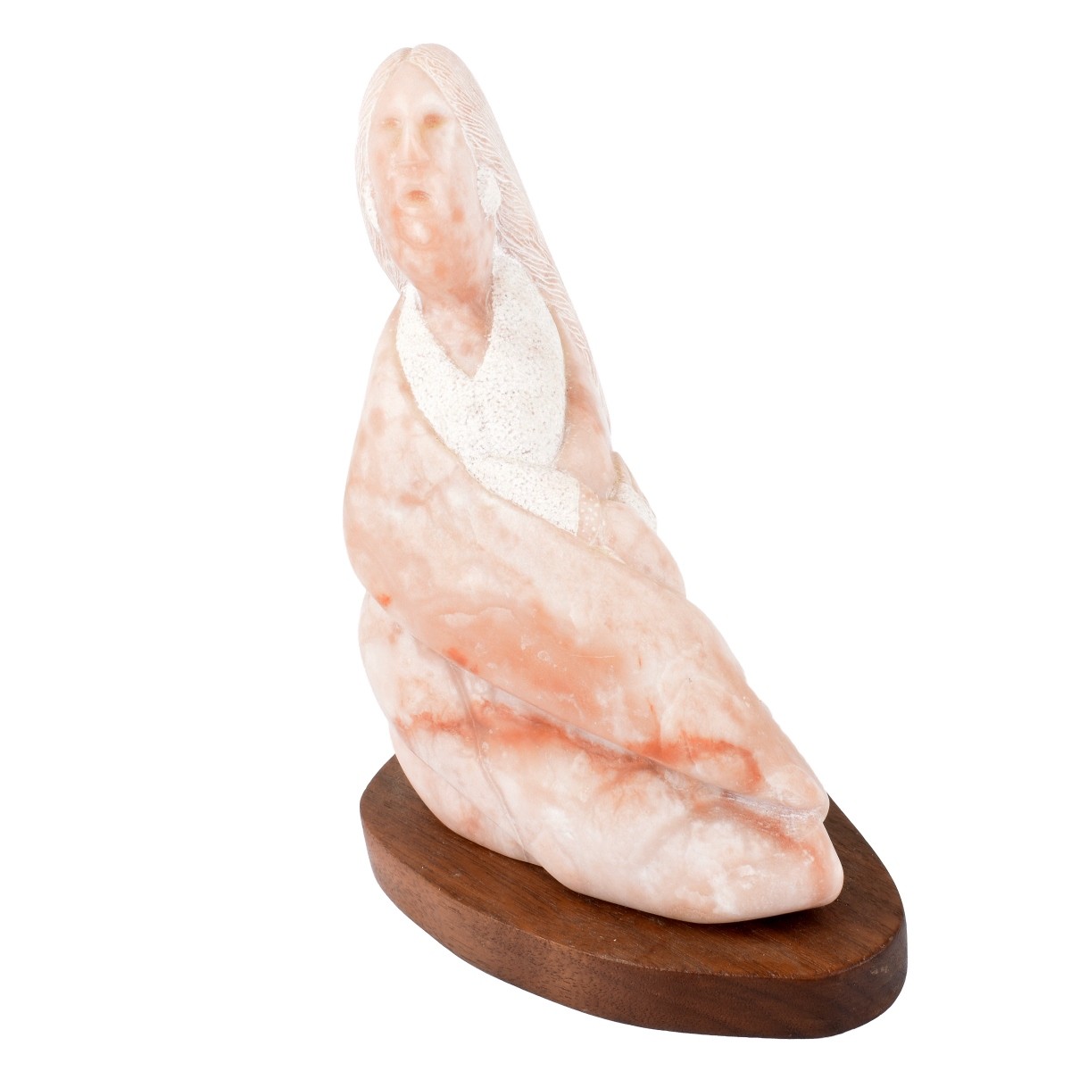 John Schmitzer Alabaster Sculpture Native American