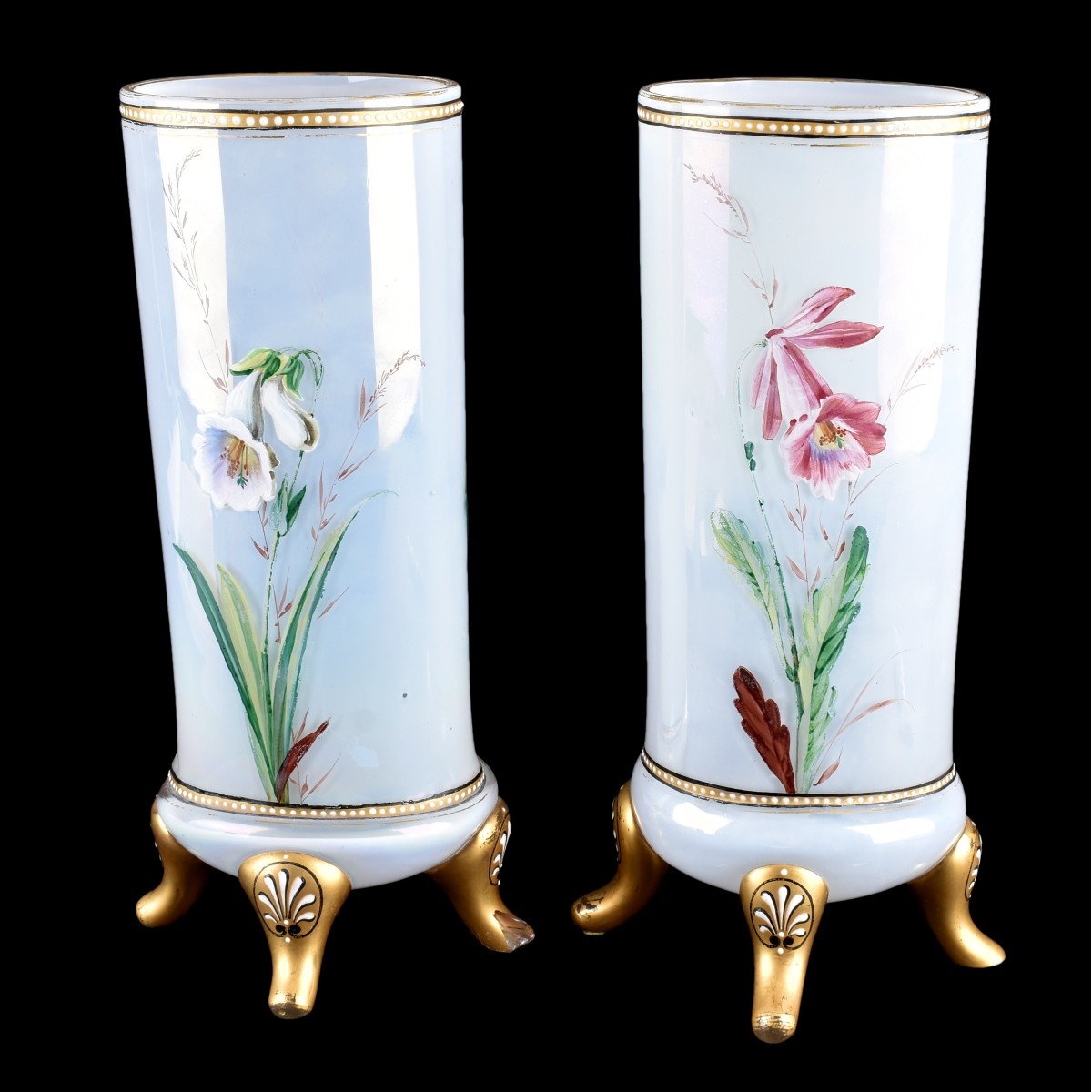 French Opalescent Vases