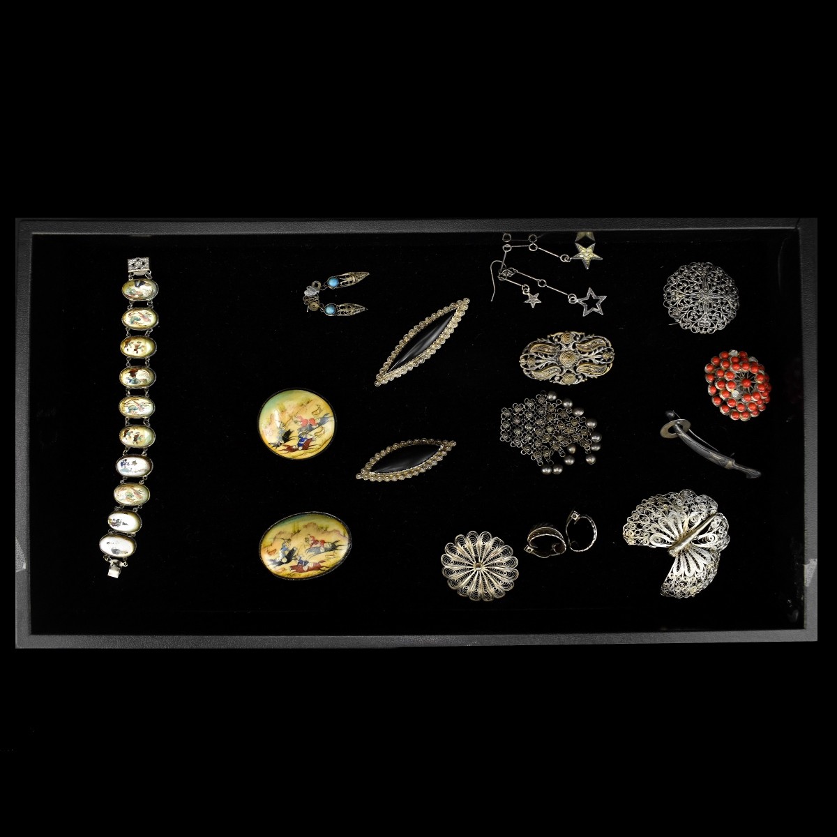 Assorted 15pcs Silver Costume Jewelry