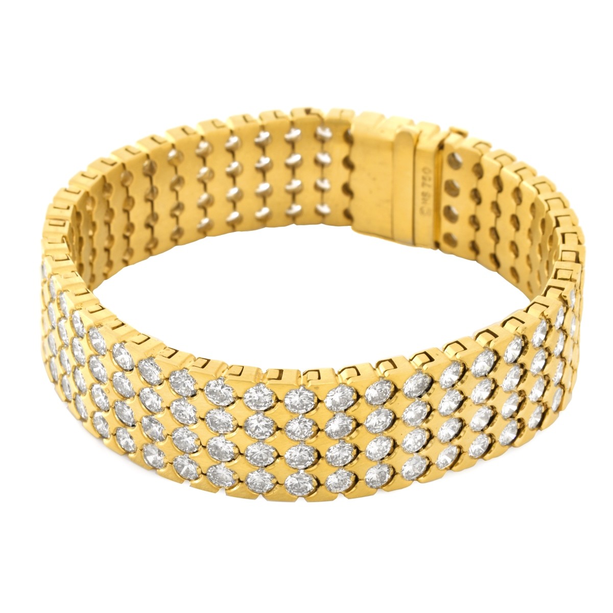 22.0ct TW Diamond and 18K Gold Bracelet