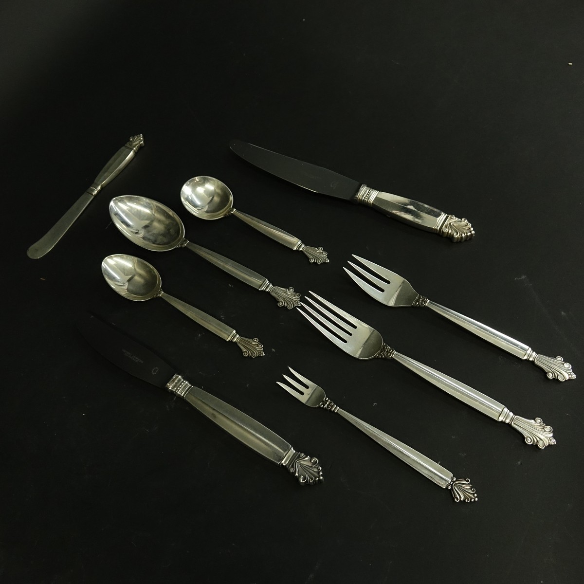 156 Pc Georg Jensen Acanthus Flatware Set