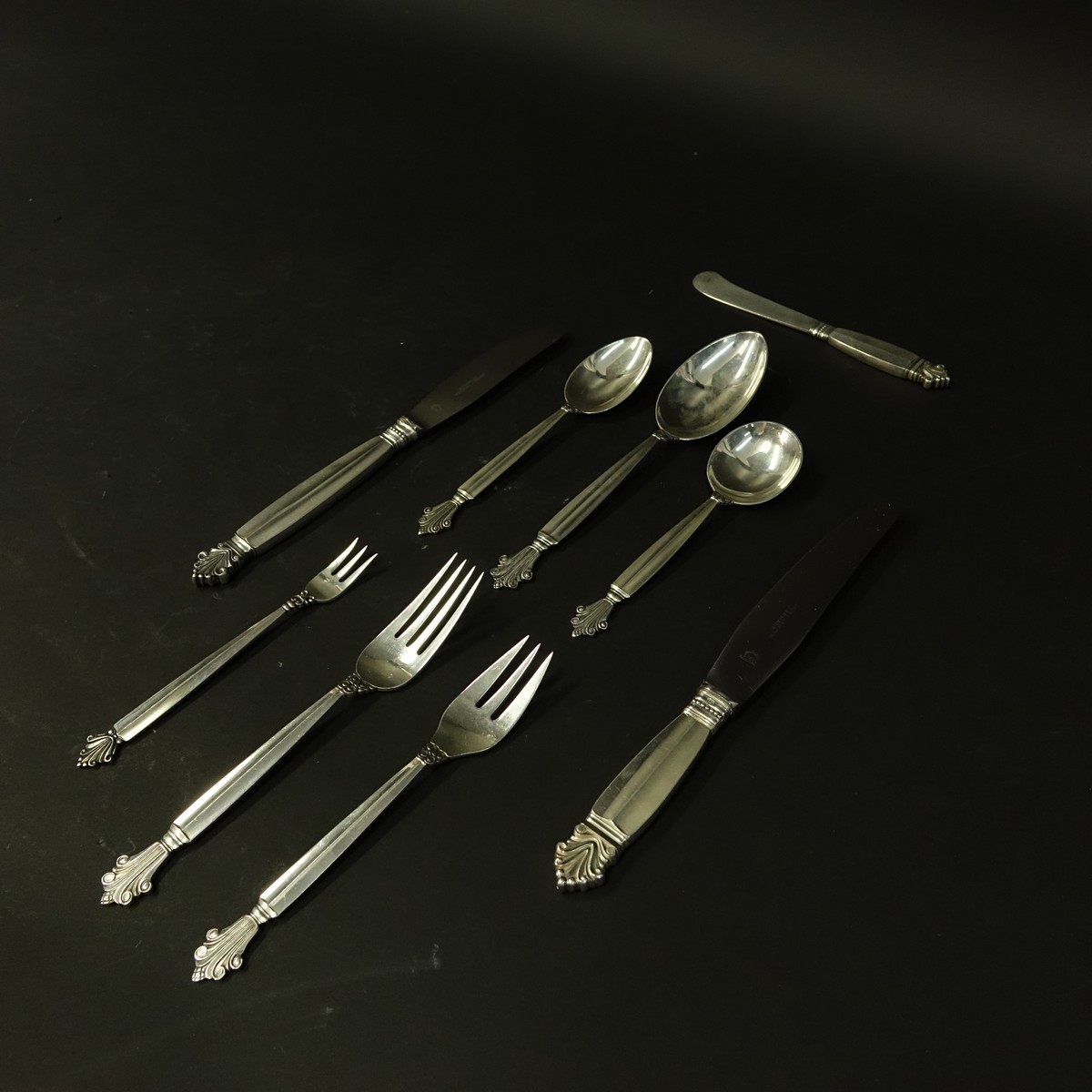 156 Pc Georg Jensen Acanthus Flatware Set