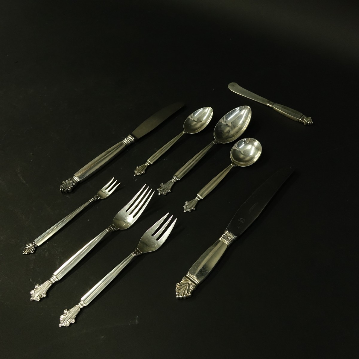 156 Pc Georg Jensen Acanthus Flatware Set