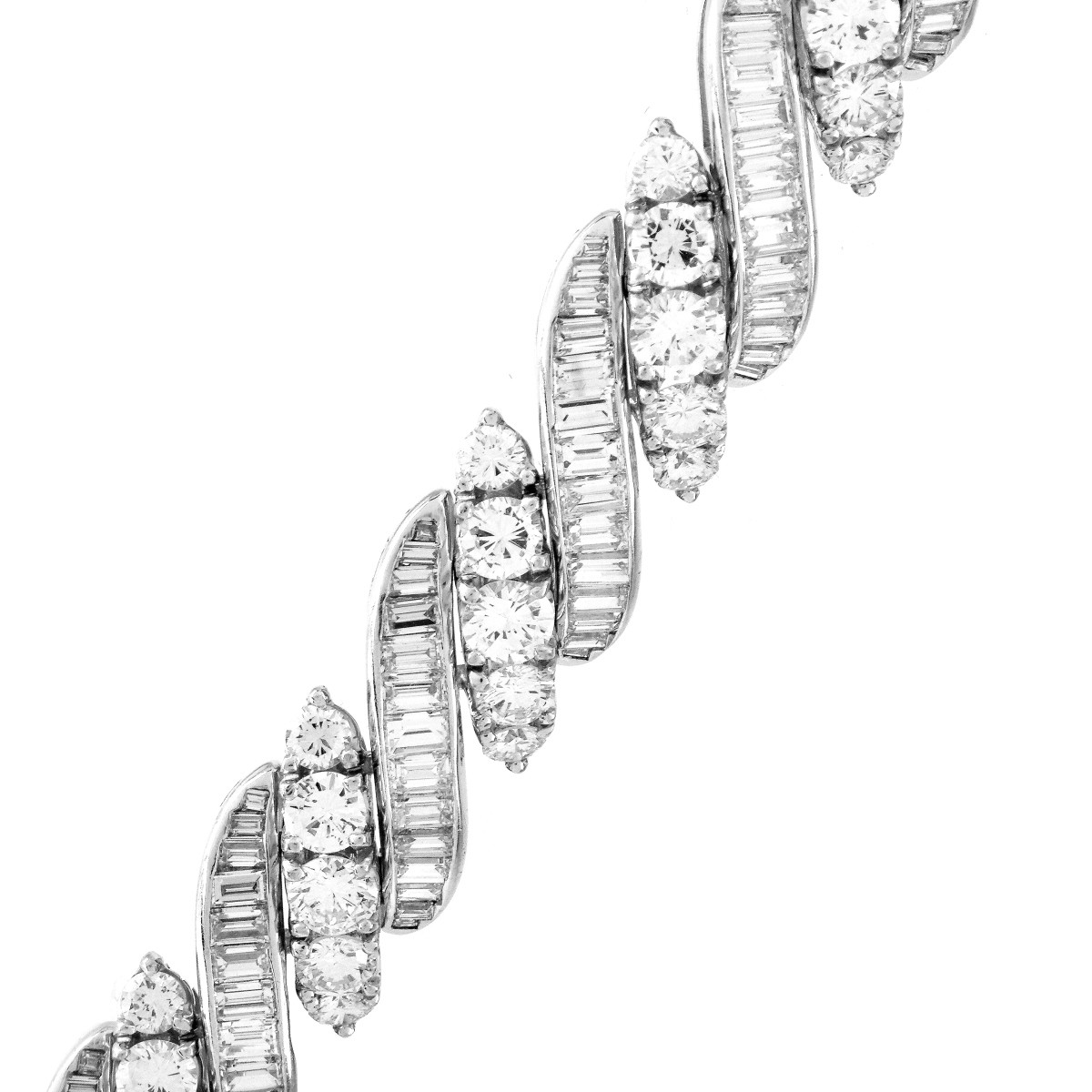 22.0ct TW Diamond and Platinum Bracelet