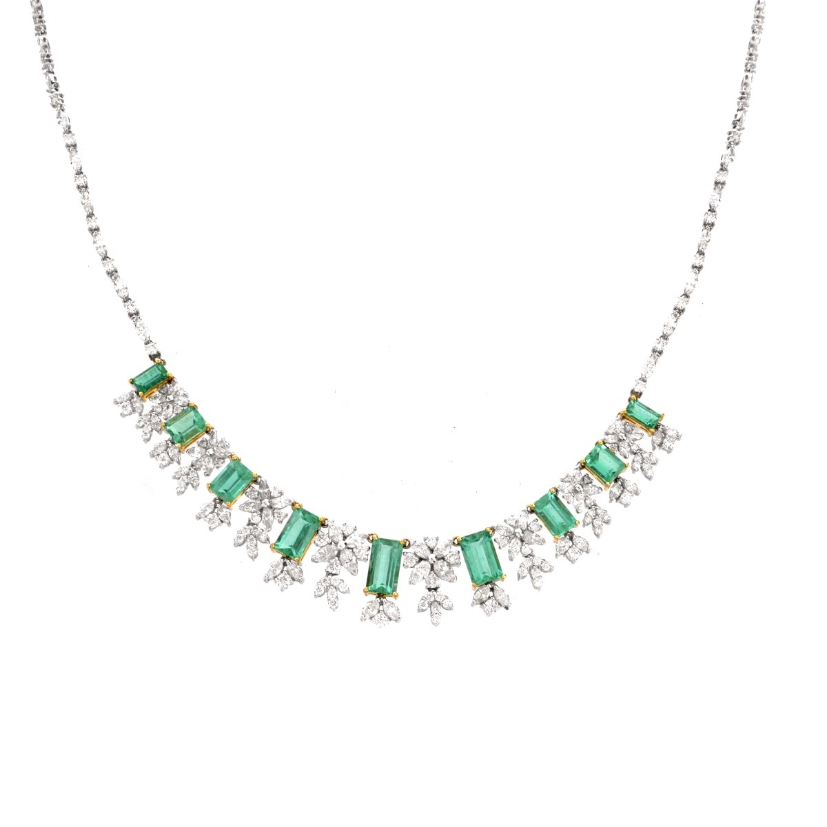 Emerald, Diamond and 18K Necklace