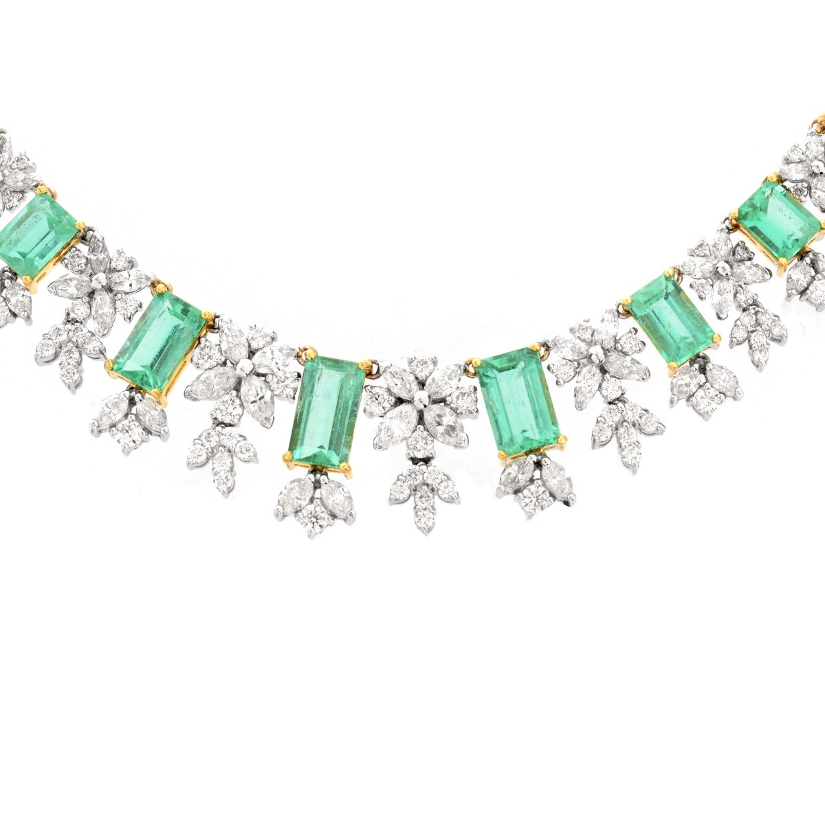 Emerald, Diamond and 18K Necklace