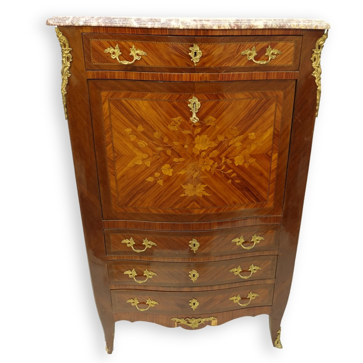 French Louis XVI Style Secretaire Abattant