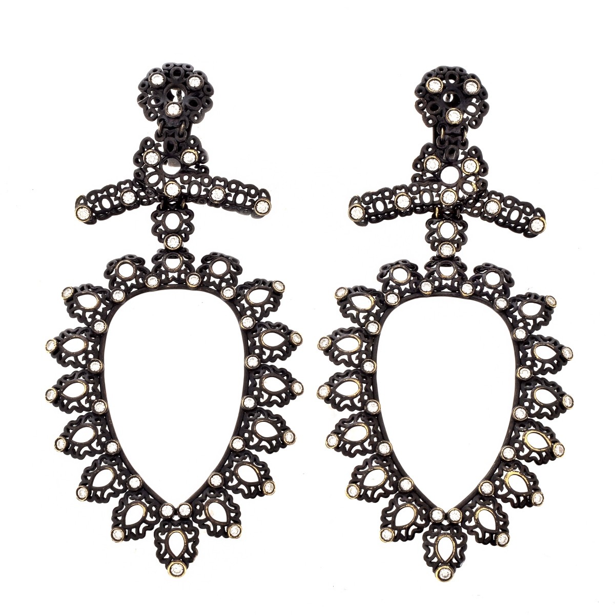 Repossi Diamond and 18K Earrings