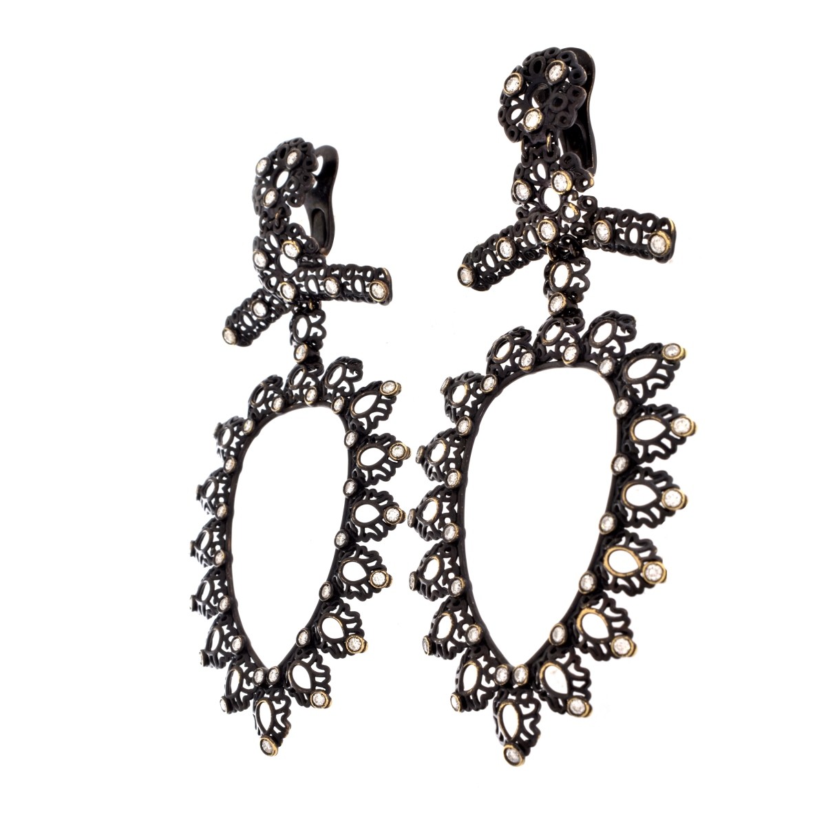 Repossi Diamond and 18K Earrings