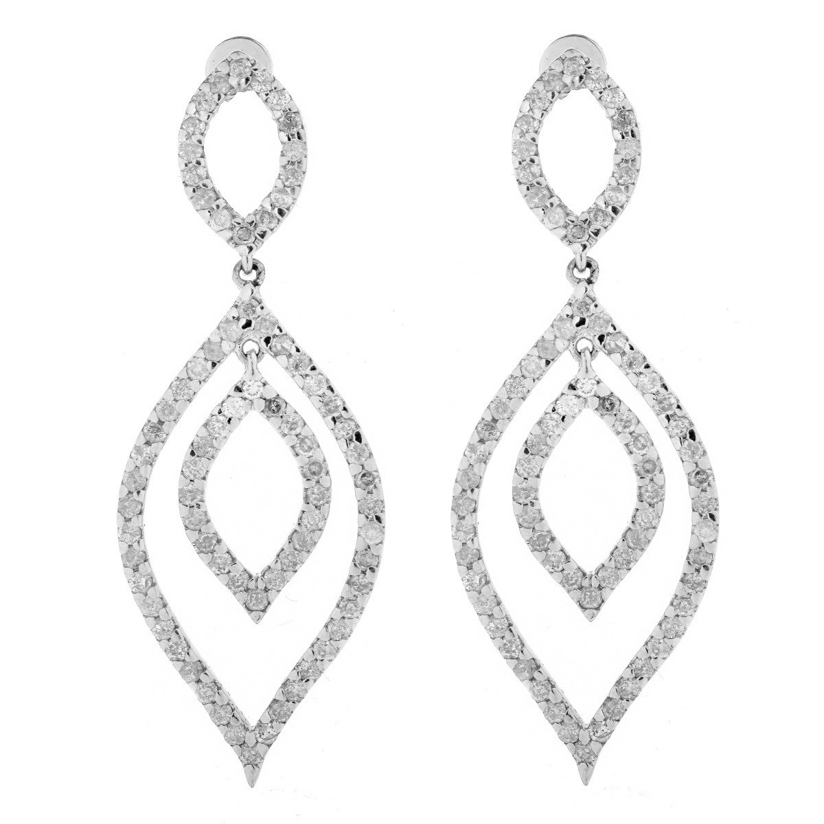 Diamond and 14K Earrings