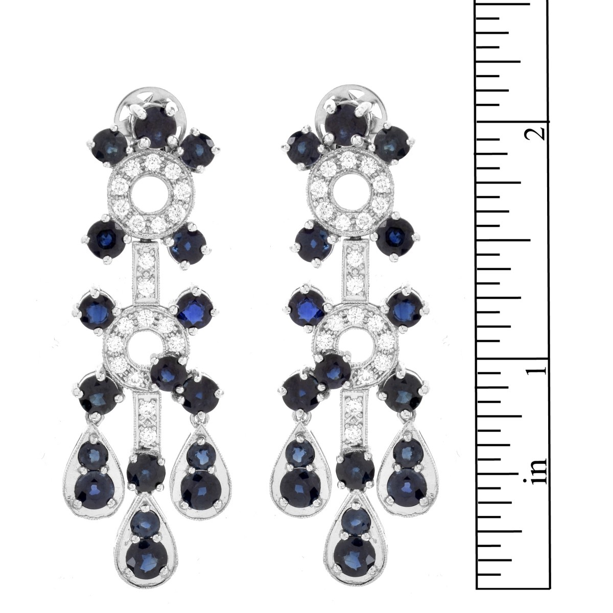 Sapphire, Diamond and 18K Earrings