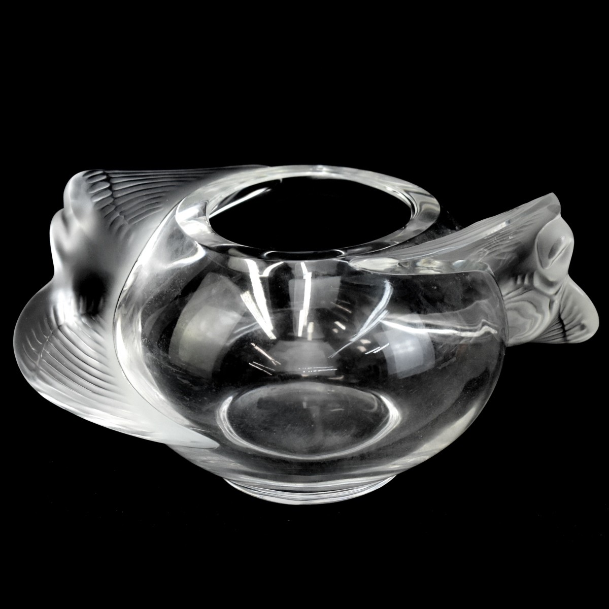 Lalique Dove Vase