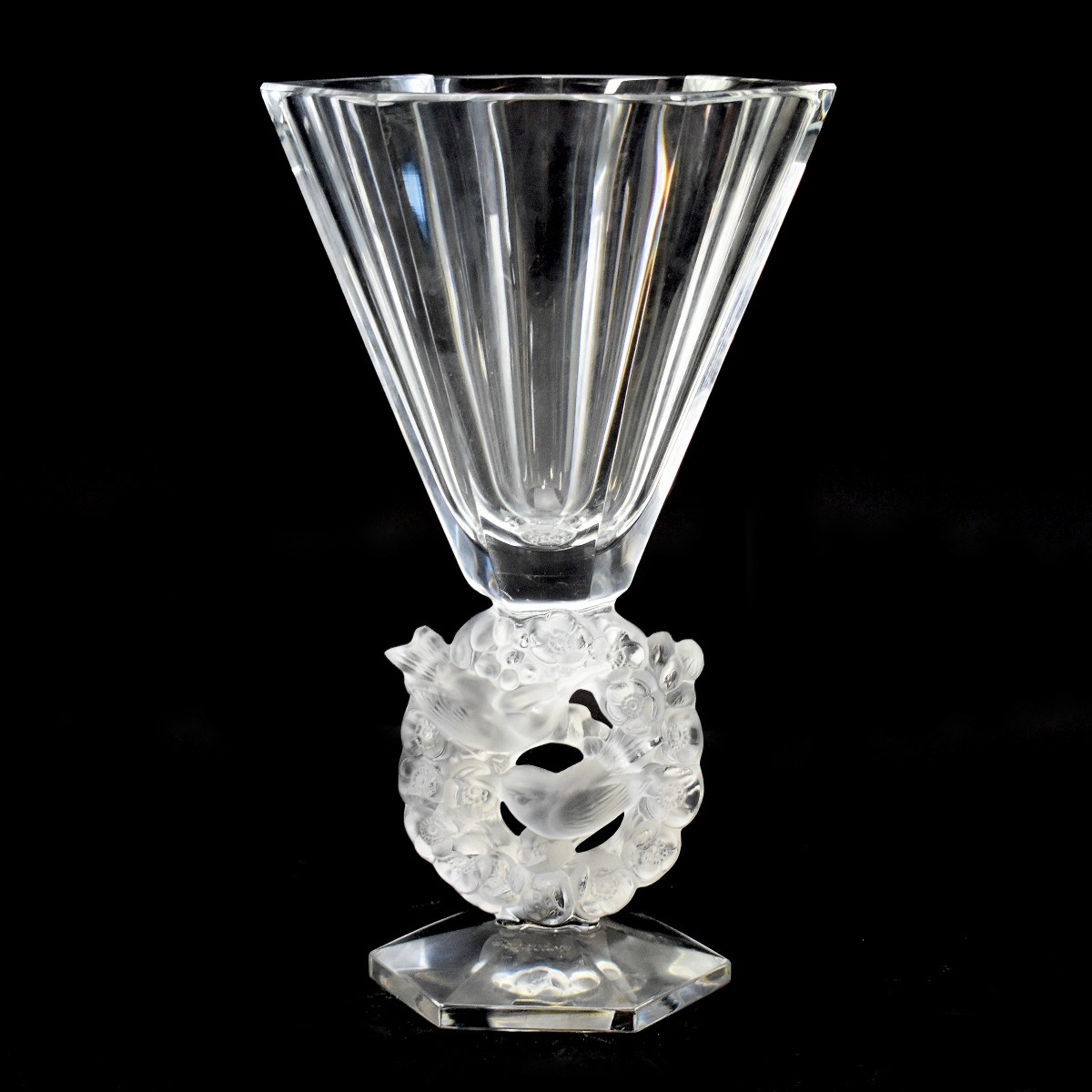 Lalique "Mesanges" Vase